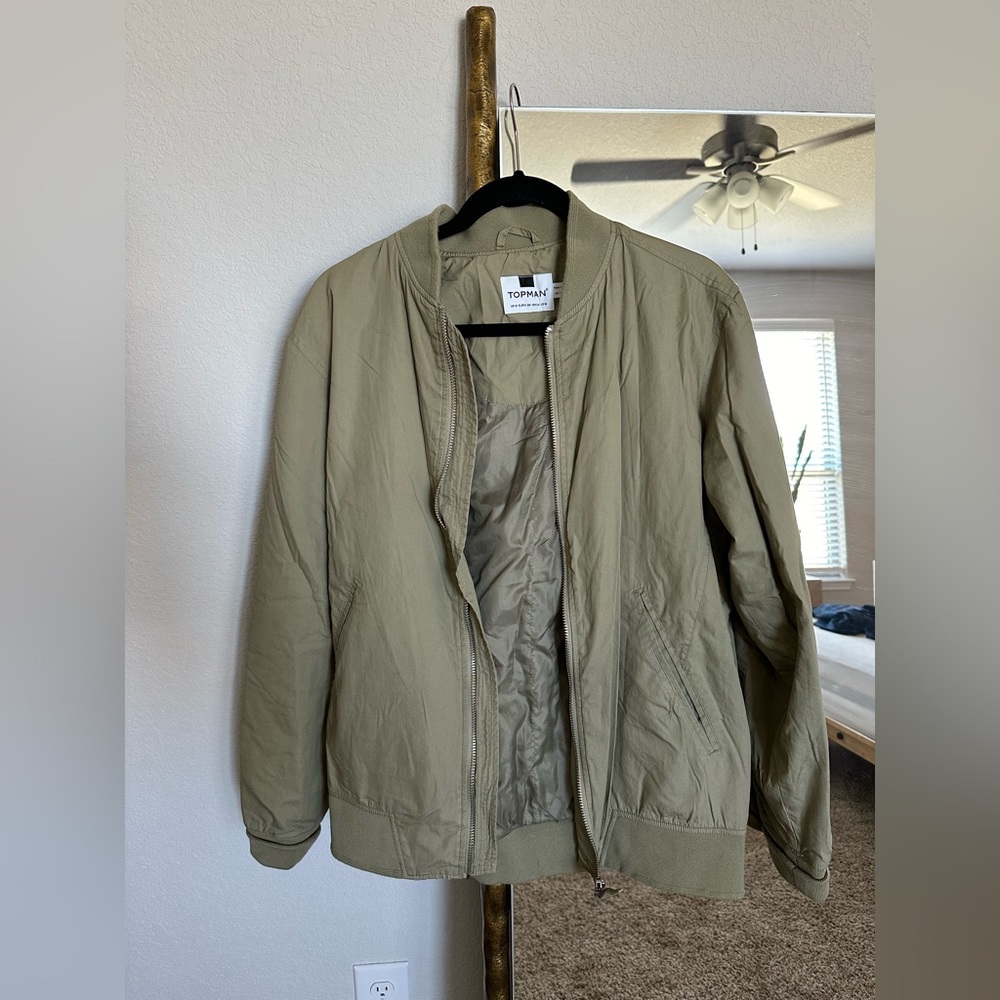 Topman Bomber Jacket Khaki